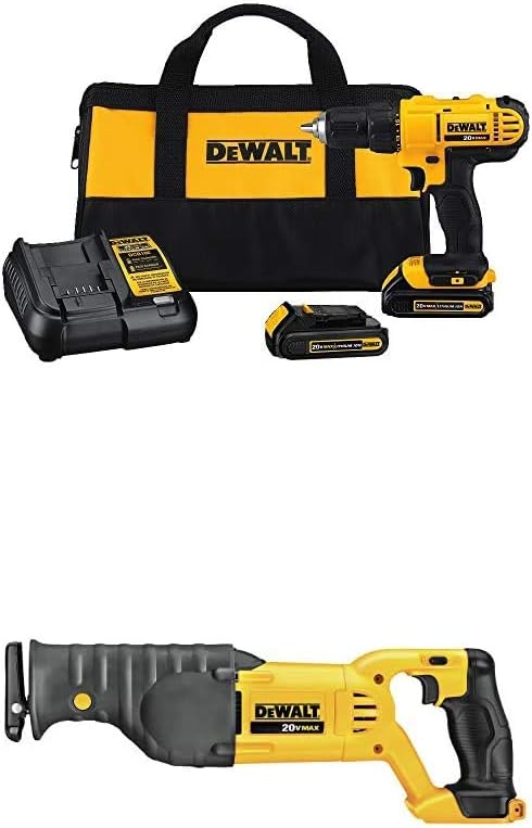 DEWALT 20V Max Cordless Drill / Driver Kit, Compact, 1/2-Inch (DCD771C2)