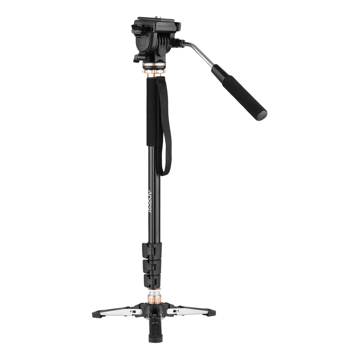 Suzicca 173cm68inch Photography Monopod Stand Aluminum Alloy 6kg Load Capacity with Detachable 3-Leg Tripod Base Pan Tilt Fluid Head Carry Bag Compatible with DSLR Cameras Camcorders
