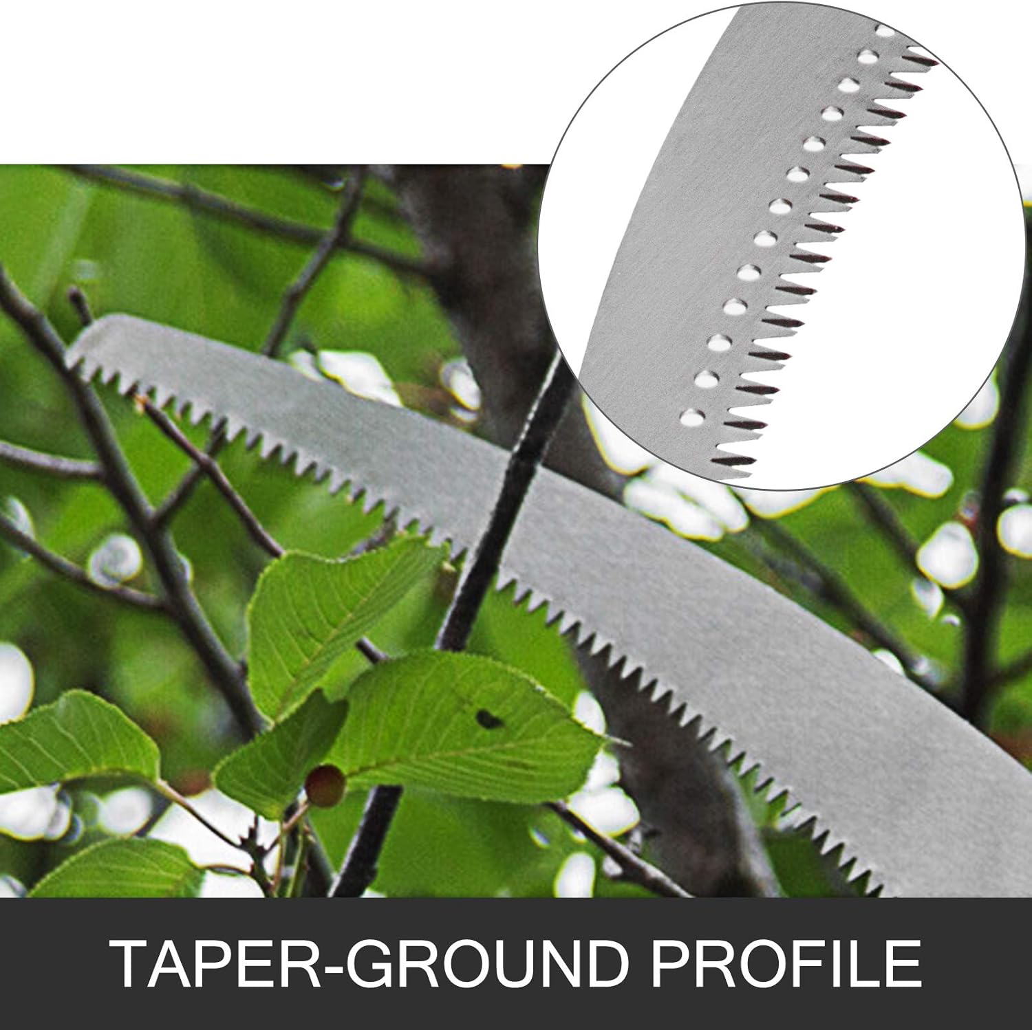 Happybuy 6-24 Foot Telescopic Pole Saw, Black