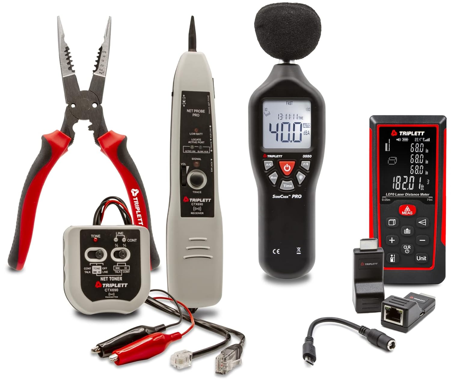 Triplett Fox & Hound Premium Tone and Probe Wire Tracing Kit Generates Multiple Tones with Adjustable Sensitivity for Electrical Wire, LAN Cable, Telephone, and More (3399)