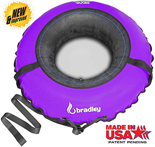 Bradley Snow Tubes: 50 inch Heavy Duty Inflatable Sledding Tubes for Adults - Towable Snow Fun! Best Snow Tubes for Sledding Adventure - Made in The USA!…