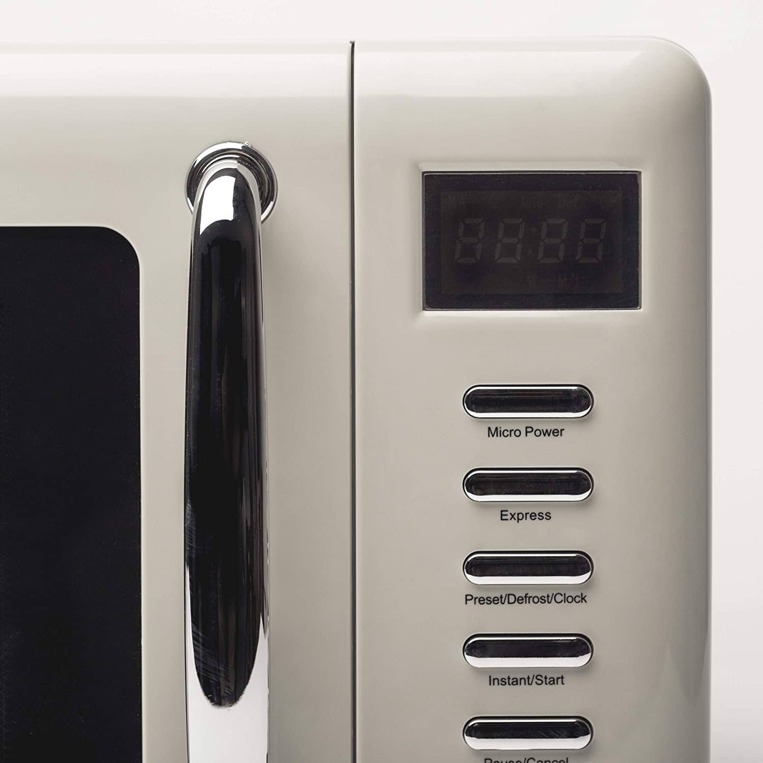 Haden Modern 700-Watt .7 Cubic Foot Microwave with Settings and Timer in Putty Beige 75030