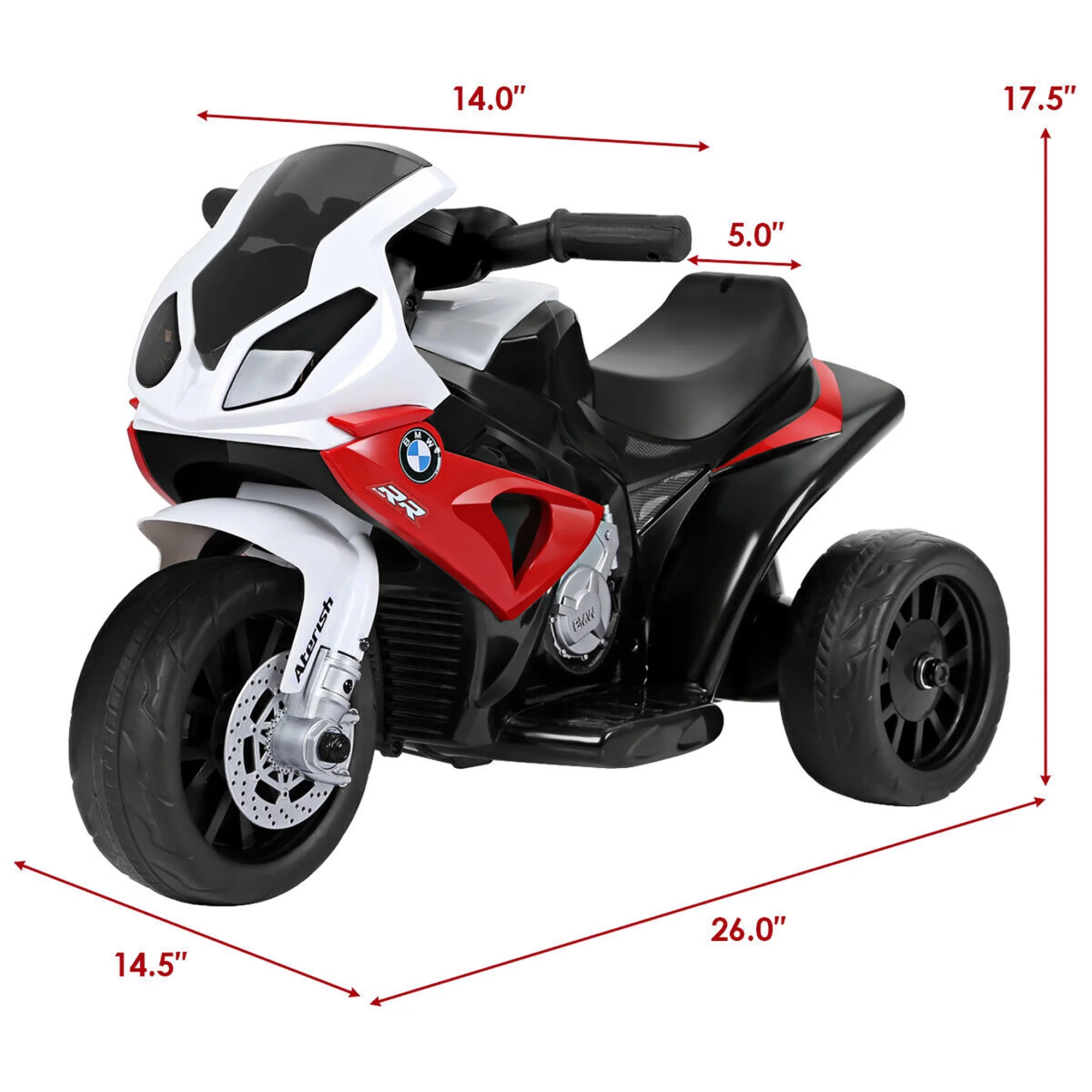 Costway Kids Ride On Motorcycle BMW Licensed 6V Electric 3 Wheels Bicycle with Music & Light (Suitable for 18-36 Months Age)