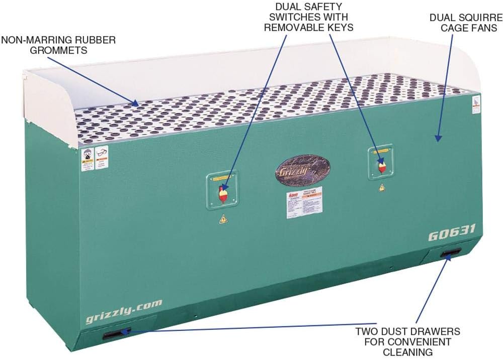 Grizzly Industrial G0631-28" x 79" Extra-Long Downdraft Table