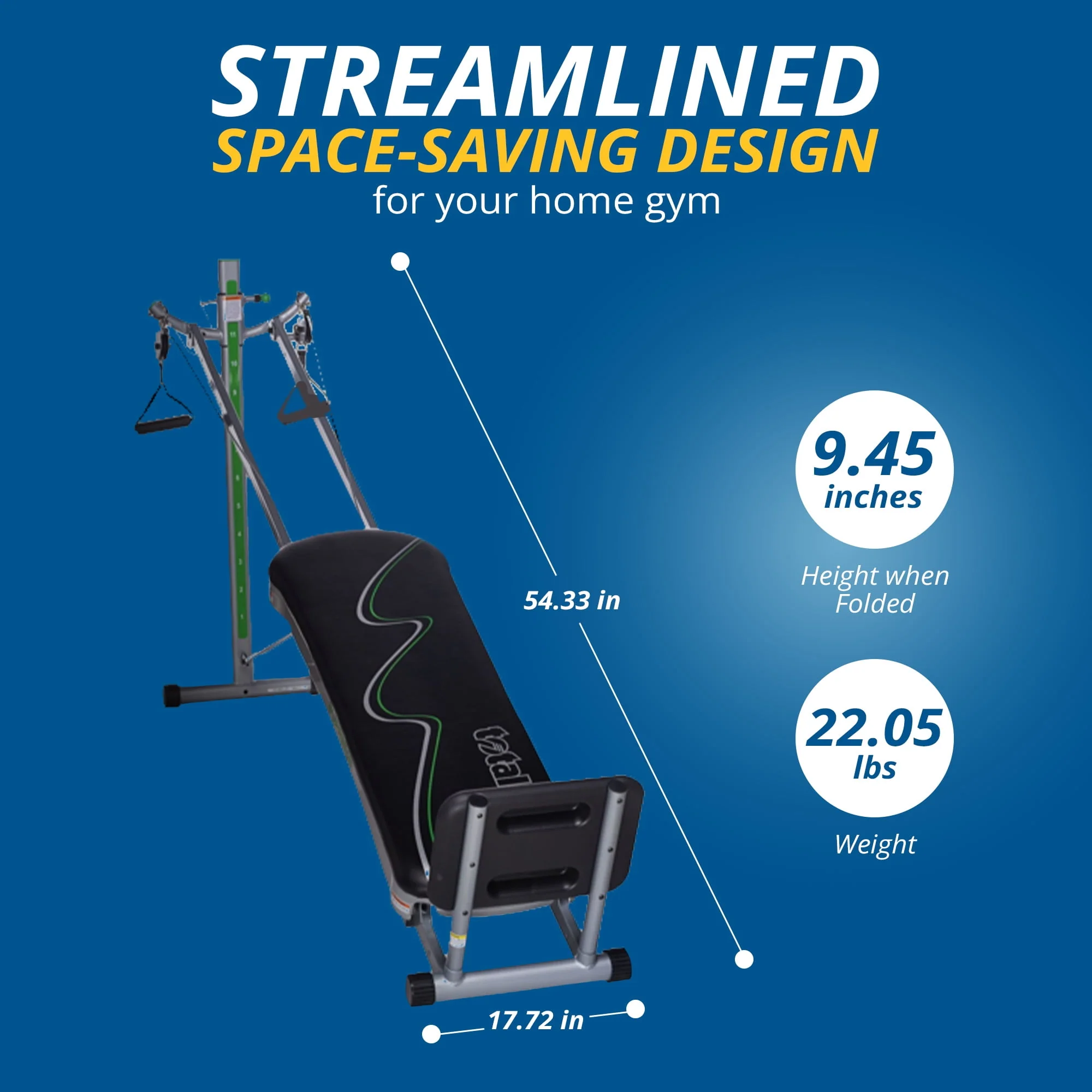 Total Gym APEX G5 Home Fitness Incline Weight Training with 10 Resistance Levels