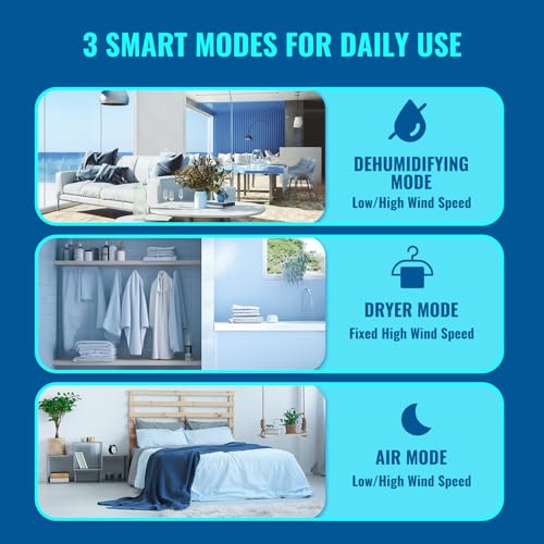 Dehumidifier for Home & Basement Small Dehumidifiers with Drain Hose for Medium to Large Room