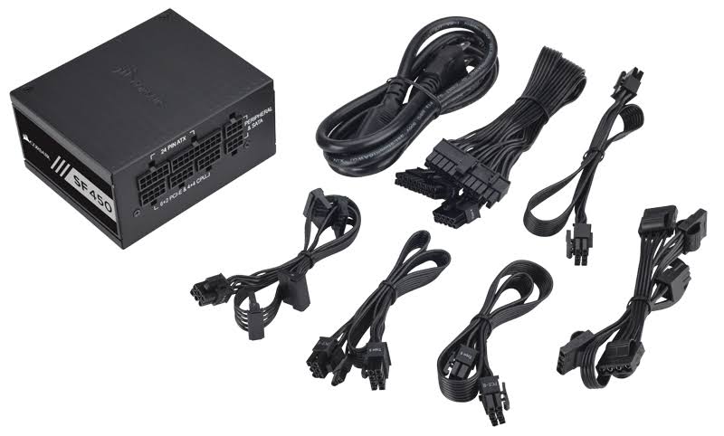 CORSAIR SF Series SF450 80 Plus A Certified Gold Power Supply - 450W - Black
