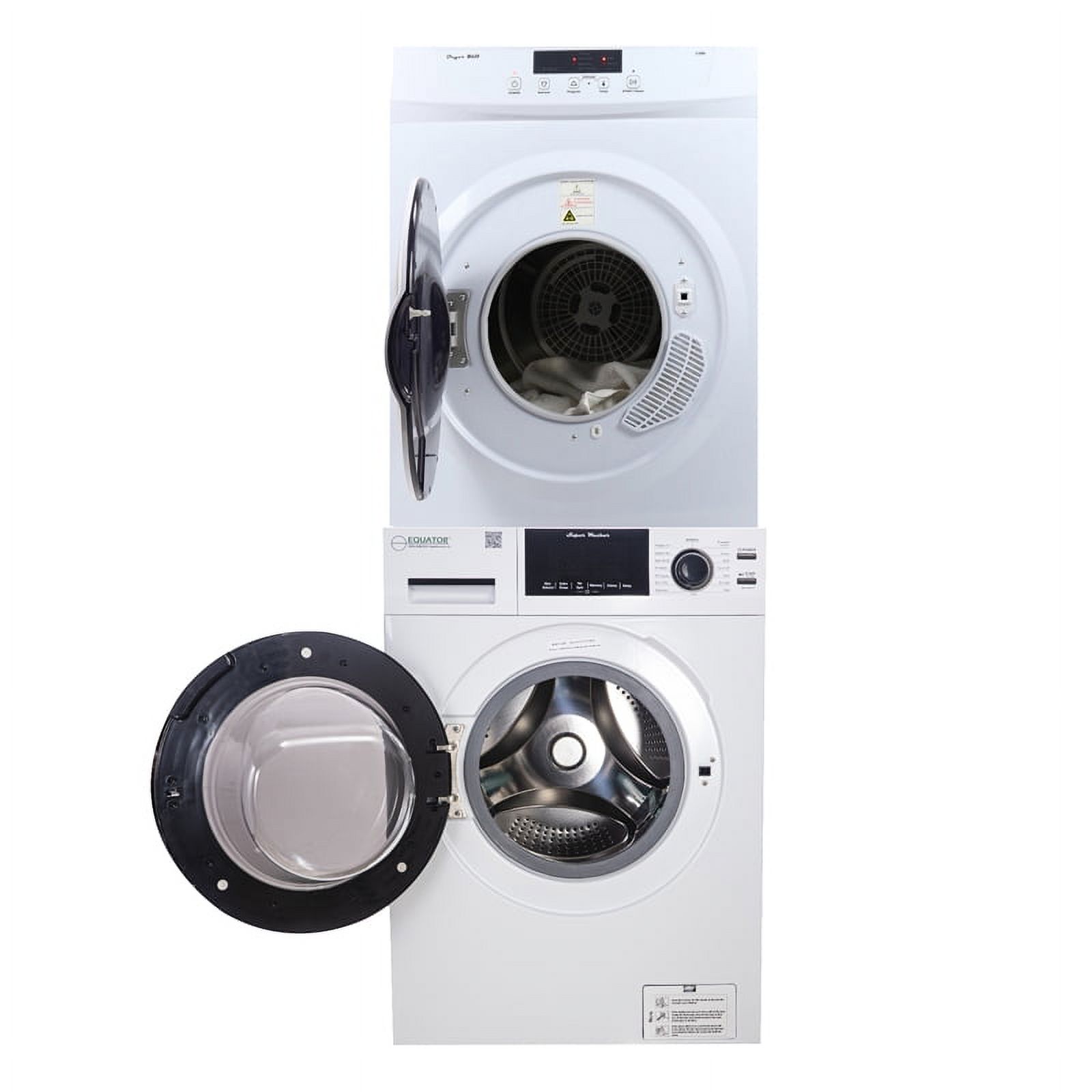 Equator Digital Pet 15lbs Compact 110V Set Washer + Dryer Vented 3.5cf Sensor