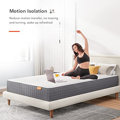 Sweetnight Full Mattress, Breeze 10 Inch Full Size Mattress, Infused Gel Memory Foam Mattresses for Cool Sleep, Supportive & Pressure Relief, Medium Firm