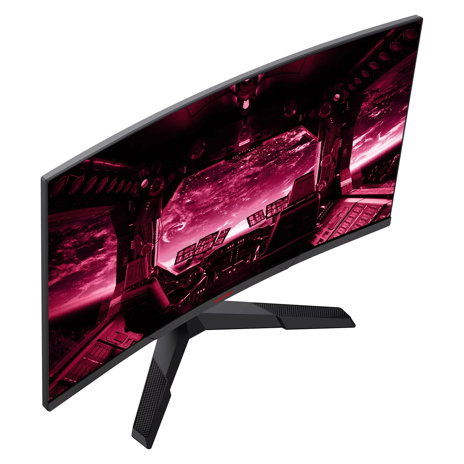 KOORUI 27 inch 2K QHD 144Hz 1ms Curved Gaming Monitor,Adpitive-sync Technology,100% sRGB Computer Monitor,HDMI/DisplayPort,Black,27E6QC