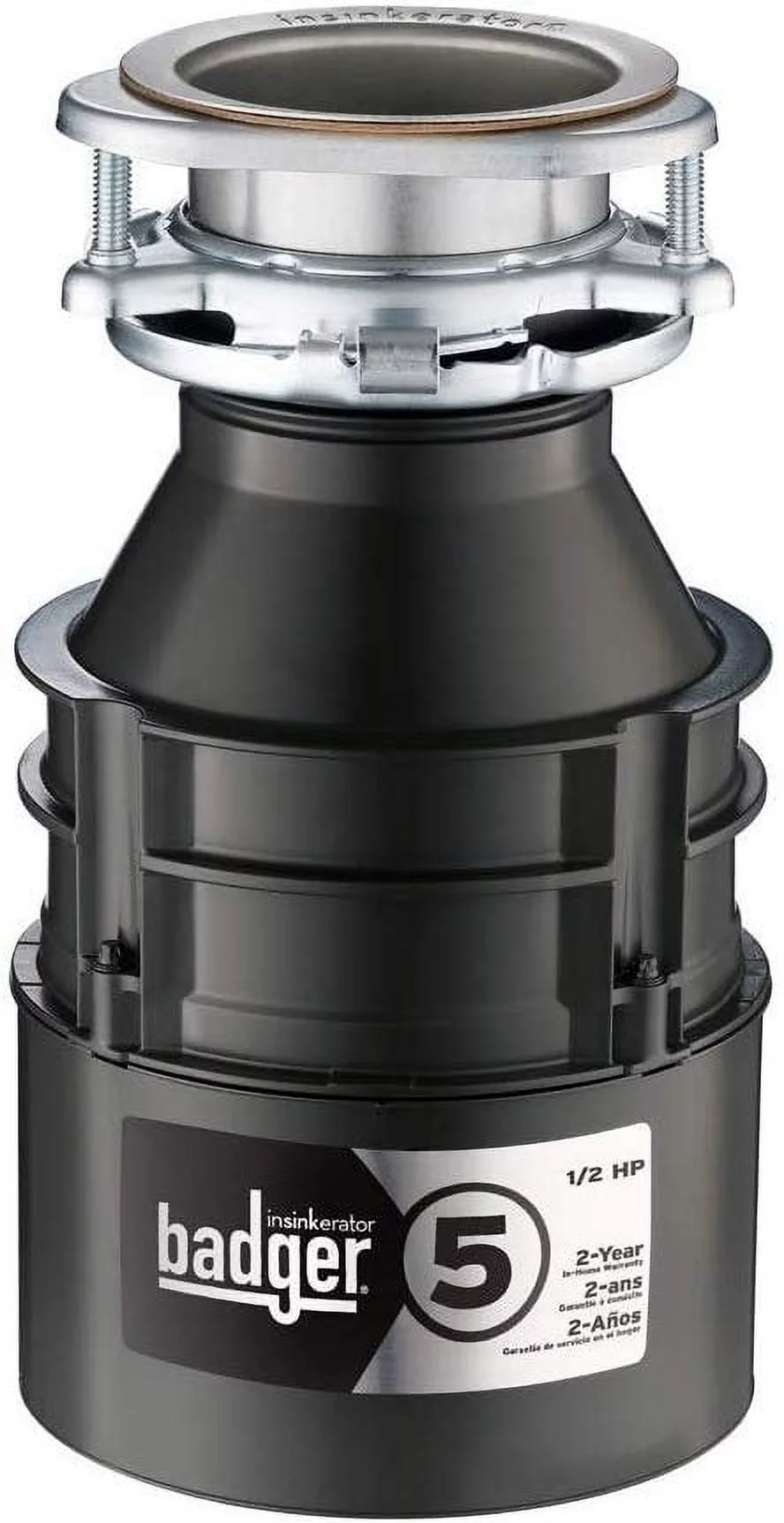 InSinkErator Garbage Disposal, Badger 5, 1/2 HP Continuous Feed
