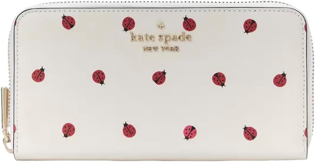 Kate Spade Staci Ladybug Dottie Large Continental Wallet Cream Multi
