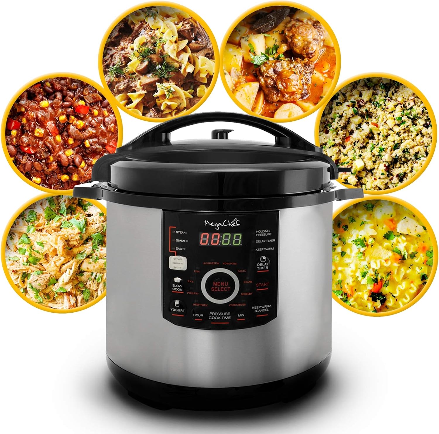Megachef's 12 Quart XL Digital Pressure Cooker with 15 Presets