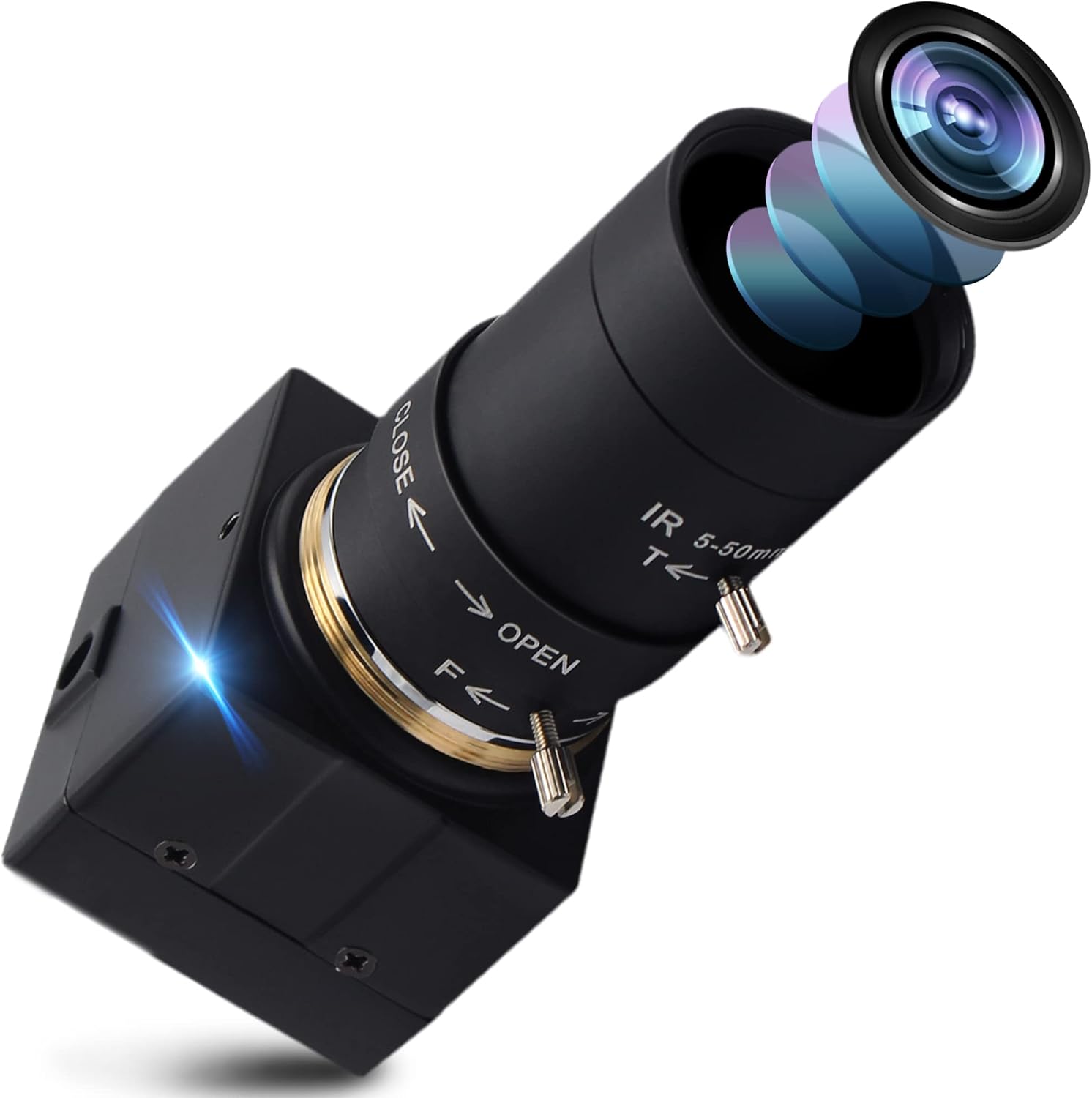 ALPCAM Ultra HD 4K Webcam 2160P USB Camera 10X Manual Optical Zoom Camera with IMX415 Sensor,5-50mm Varifocal Lens Web Camera,Plug and Play Video Conference Camera for Desktop/Laptop PC Windows Linux