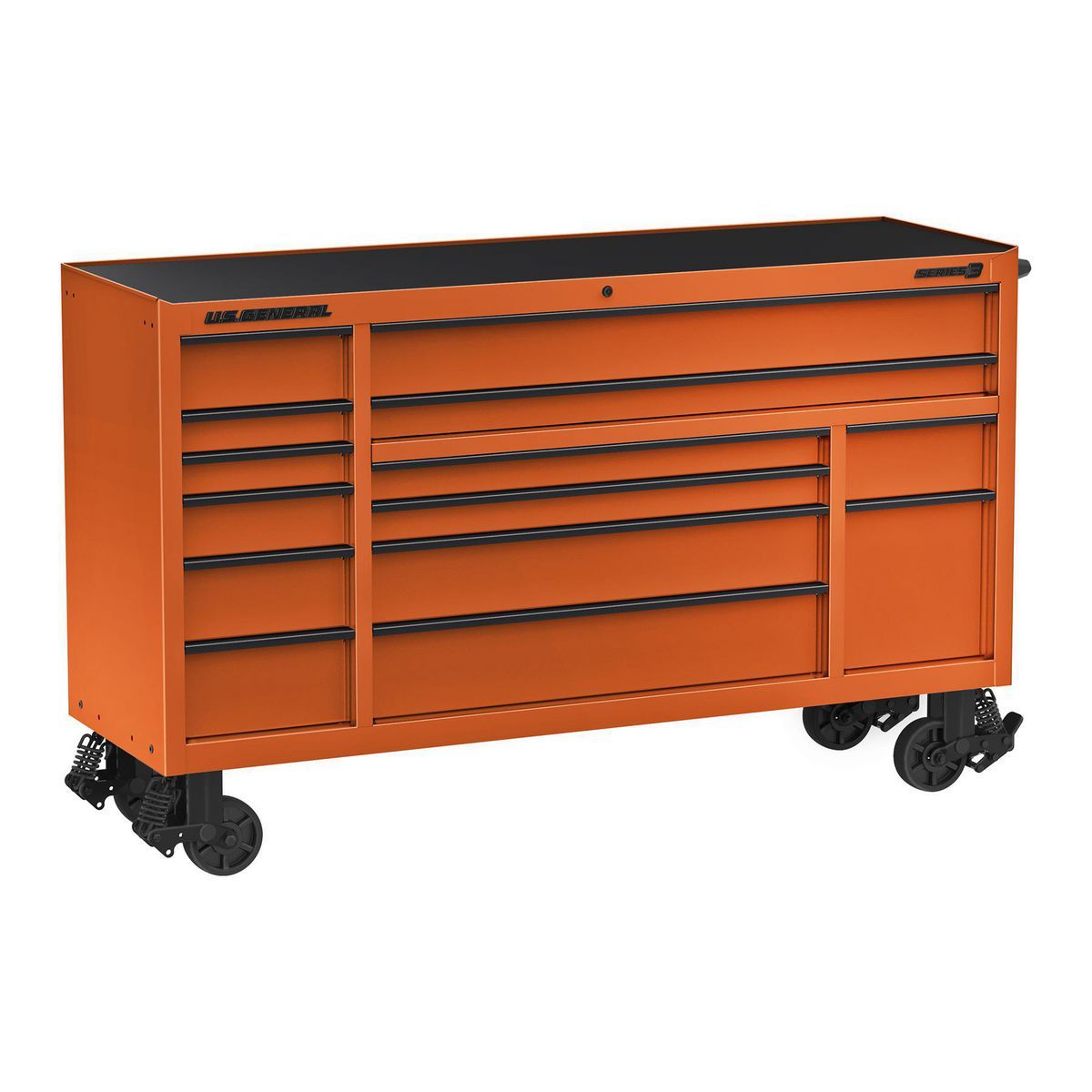 U.S. GENERAL 72 in. x 22 in. Triple-Bank Roll Cab, Series 3, Slate Gray