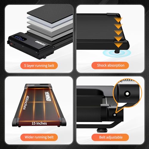 Walking Pad, Walking Pad Treadmill 330 lb Capacity，3 in 1 Portable Under Desk Treadmill for Home and Office with Remote Control, LED Display