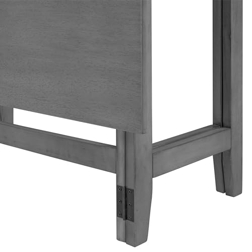 Versatile Farmhouse Dining Table – Expandable Design with Drop Leaf, Solid Wood Frame, Transformative Furniture for Small Spaces, Rustic Modern Style,Perfect for Home and Apartment (White)
