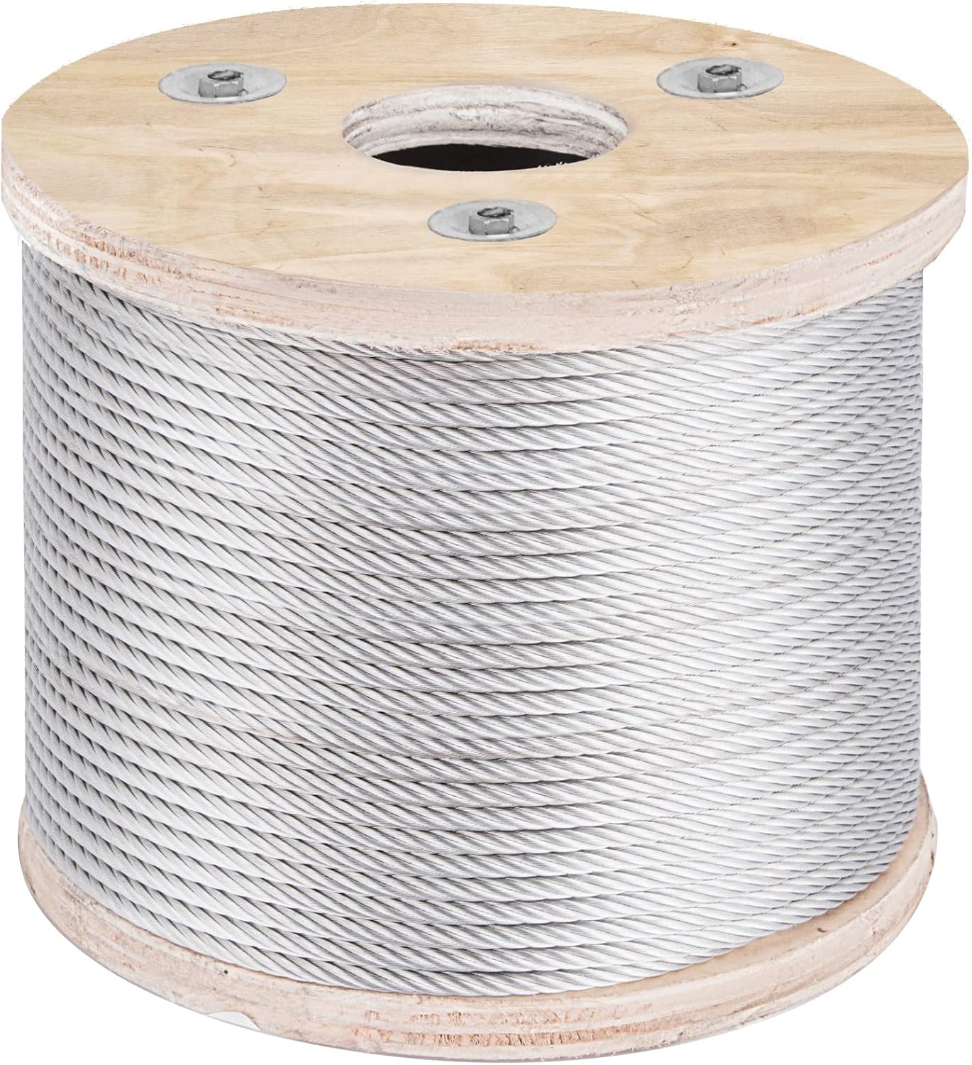 Mophorn Stainless Steel Cable Railing 3/16"x 250ft, Wire Rope 304 Marine Grade, Braided Aircraft Cable 7x19 Strands Construction for Deck,Rail,Balusters,Stair,Handrail,Porch,Fence