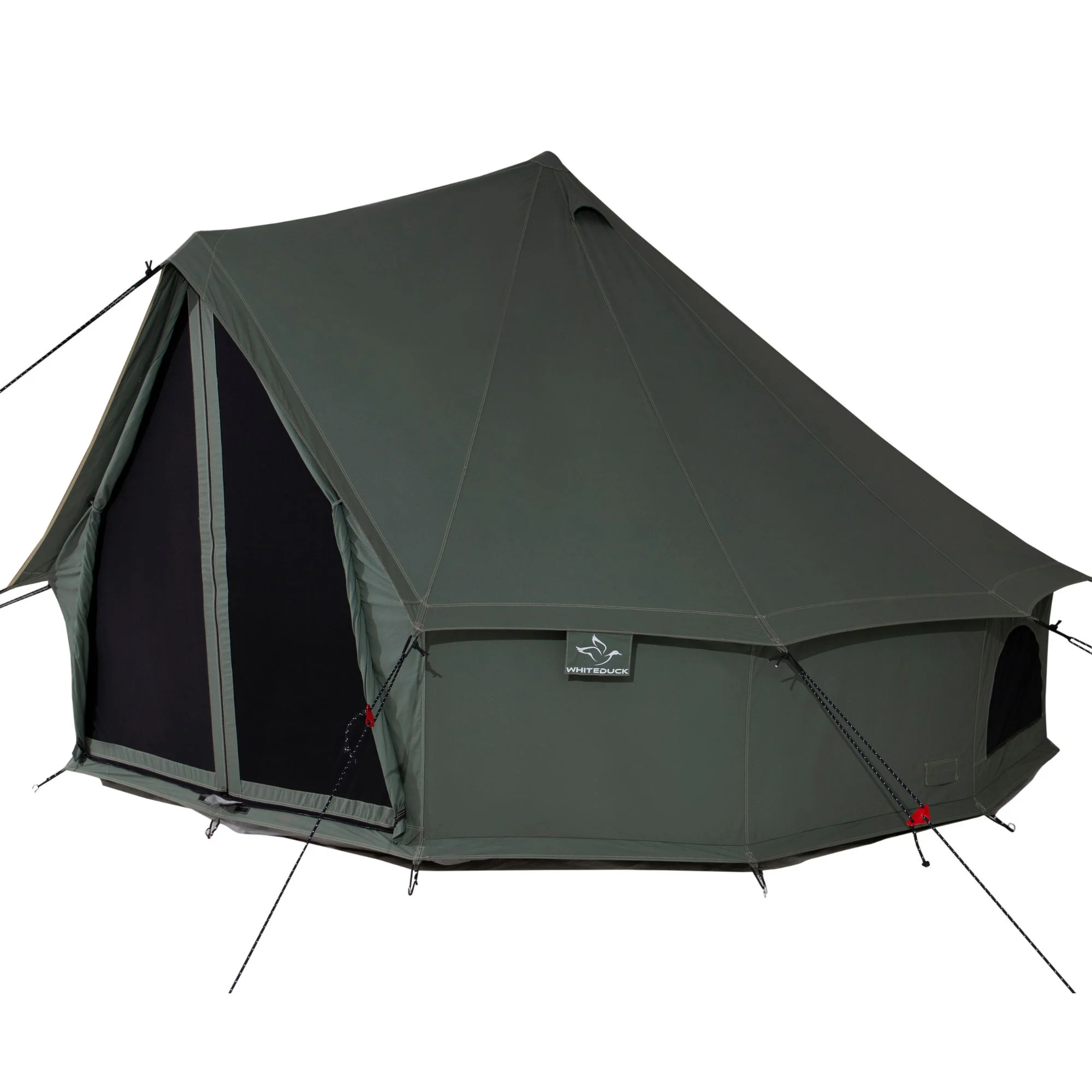 WHITEDUCK Regatta Canvas Bell Tent w/Stove Jack, Sandstone Beige, 13', Water Repellent 4-Season Camp