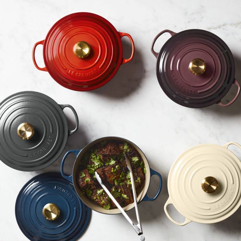 Le Creuset Signature 5.5 qt. Round Ink Dutch Oven with Lid