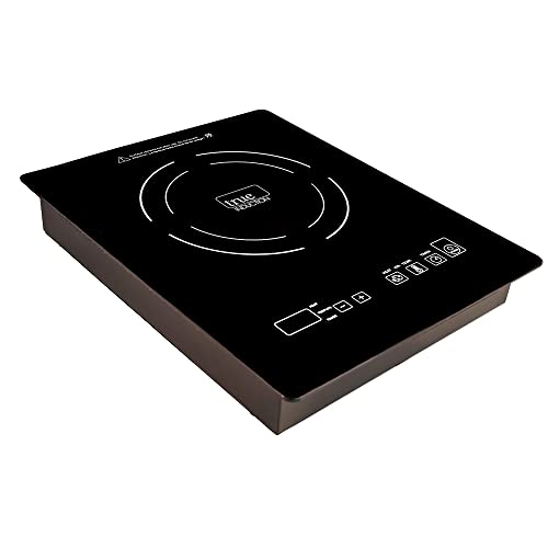 True Induction TI-1B Single Burner Counter Inset Energy Efficient Induction Cooktop, Black