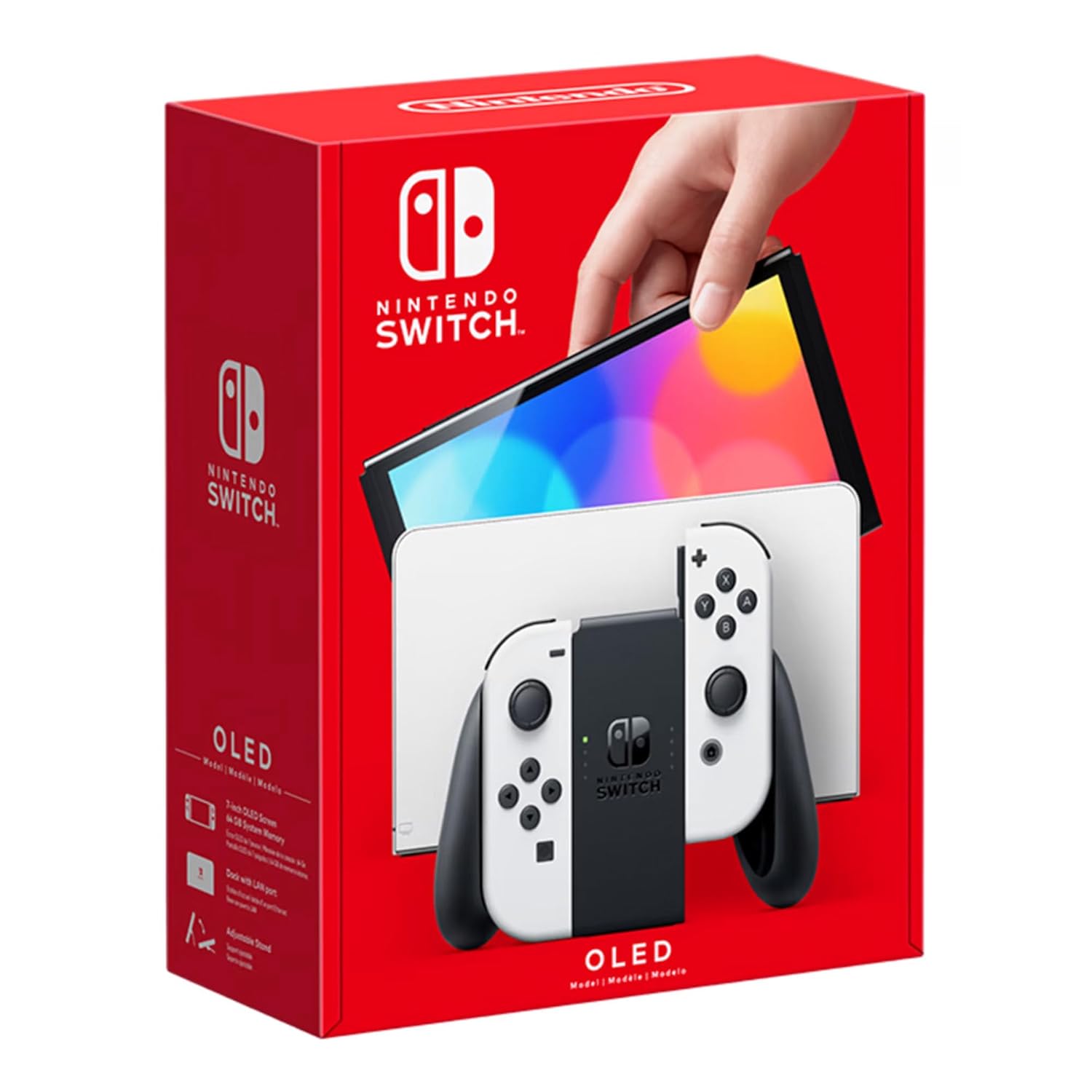 Nintendo Switch OLED Model (White) Mario Kart 8 Deluxe Bundle | Includes Extra Joy-Con (Red/Blue), Dock, Joy-Con Grips and Straps | With Signature Series Portable Case and Earphones