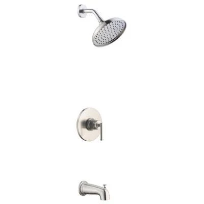 Glacier Bay Oswell Single-Handle 1-Spray Tub and Shower Faucet in Brushed Nickel (Valve Included)