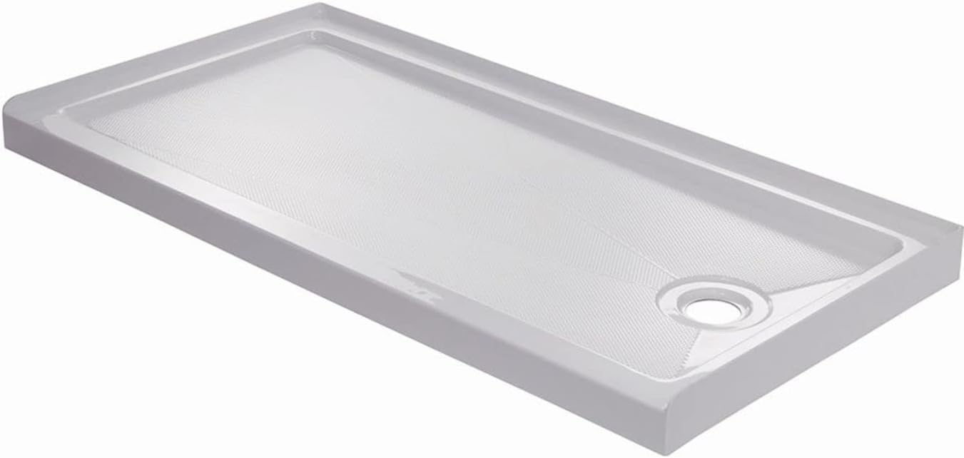PROFLO PFSBA6032RWH PROFLO PFSBA6032R Hammond 60" x 32" Rectangular Shower Base with Single Threshold and Right Drain