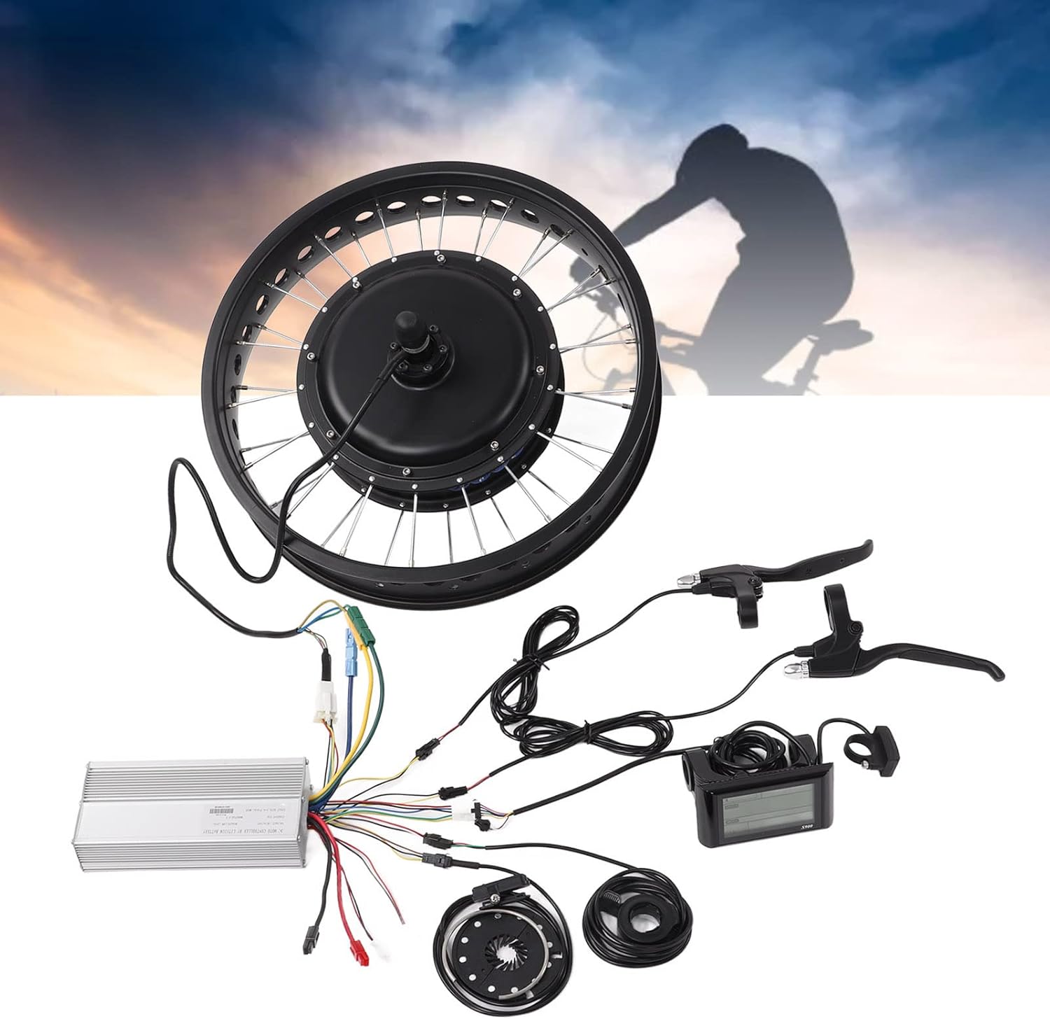 48V 1500W Electric Bike Conversion Kit, 20 Inch Rear Wheel, Electric Bike Hub Motor Kit with Controller