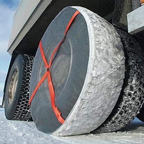 AUTOSOCK HD AL89 Traction Wheel and Tire Cover for Ice & Snow Easy Install Tire Chain Alternative (4 Sets) with Ultra Bright LED Headlamp