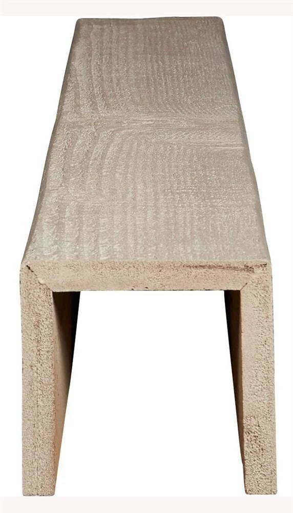 Ekena Millwork BMRS3C0120X040X120WH 3-Sided (U-beam) Rough Sawn Faux Wood Beam, Whitewash, 12x22W x 4x22H x 10&L