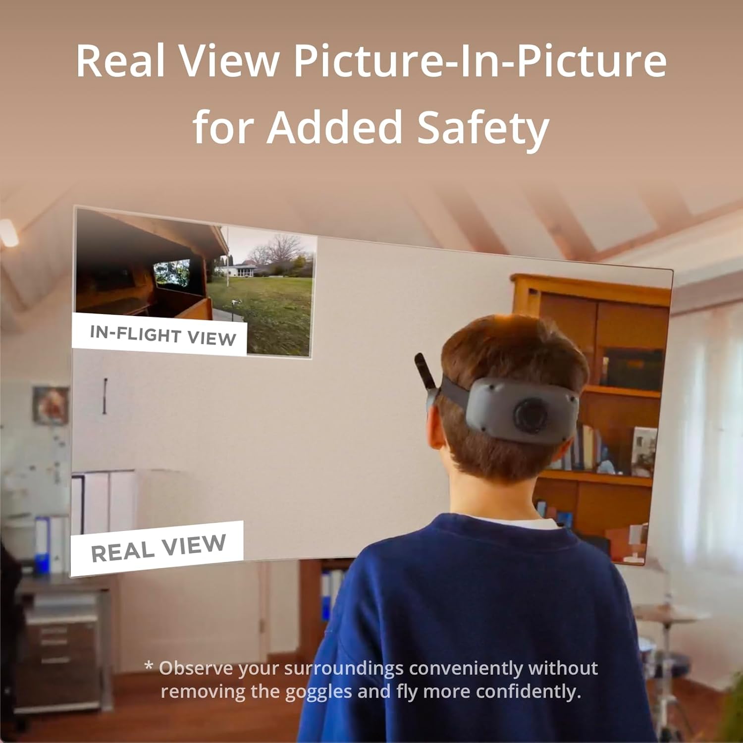 DJI Goggles 3, FPV Goggles with Stunning Micro-OLED Screens, Immersive Flight Experience, O4 HD Video Transmission, Adjustable Diopters, Wireless Streaming, Drone Goggles with Real View PiP