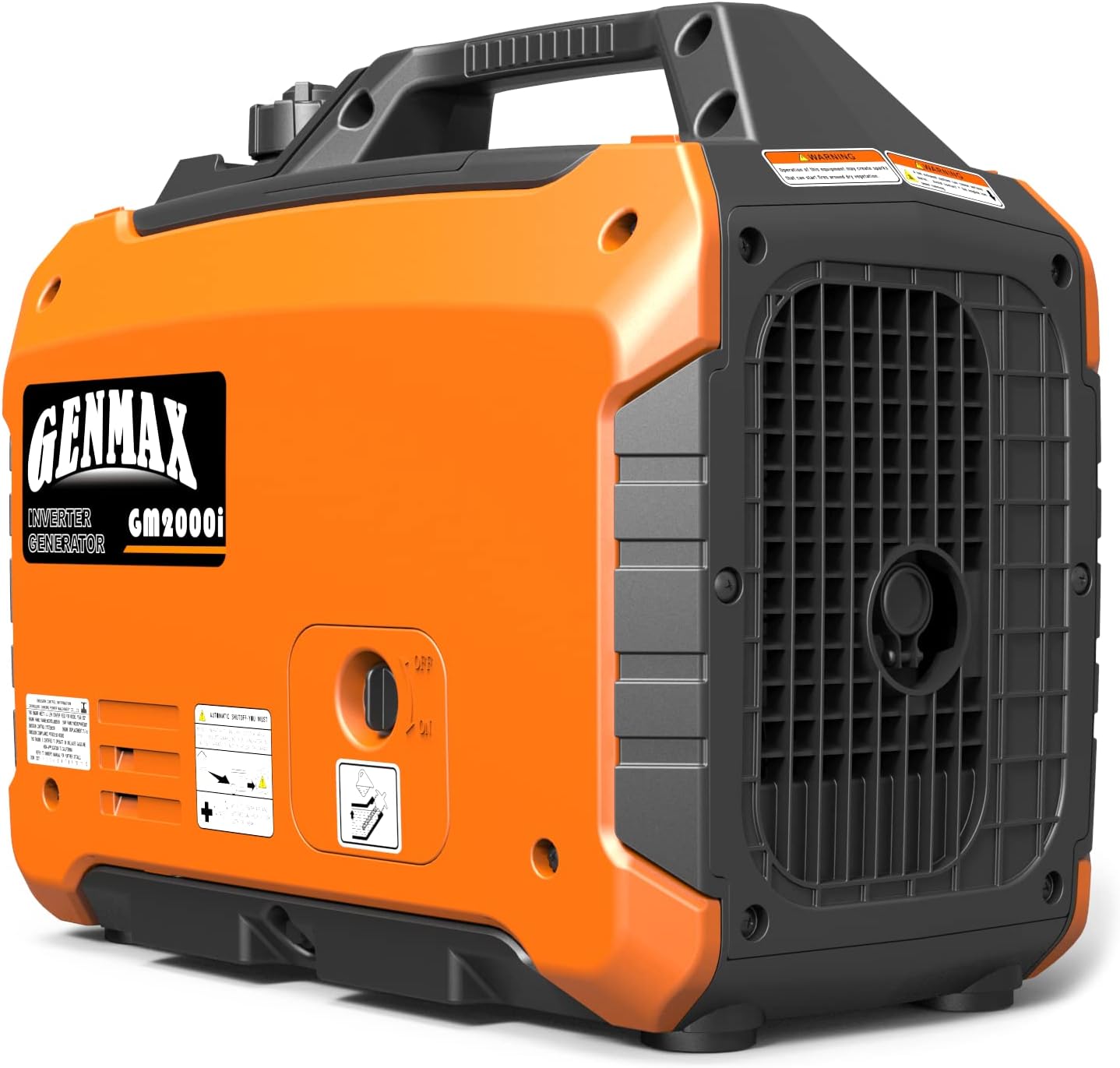 GENMAX Quiet Power Series Inverter Generator，Gas Powered, EPA Compliant, Eco-Mode Feature, Ultra Lightweight for Backup Home Use & Camping (GM5500i)