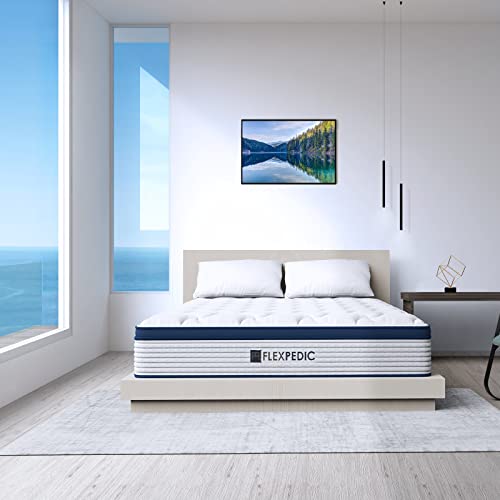 Deep Sleep 8 Inch Mattress Twin Size in a Box, Cloud Euro Top Soft Hybrid Mattress, Memory Foam Pocket Innerspring Mattresses, CertiPUR-US Certified