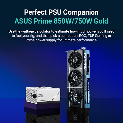 ASUS Prime Radeon™ RX 9070 XT OC Edition Graphics Card (PCIe 5.0, HDMI/DP 2.1, 2.5-Slot Design, axial-tech Fans, Dual Ball Fan Bearings, Dual BIOS, GPU Guard)