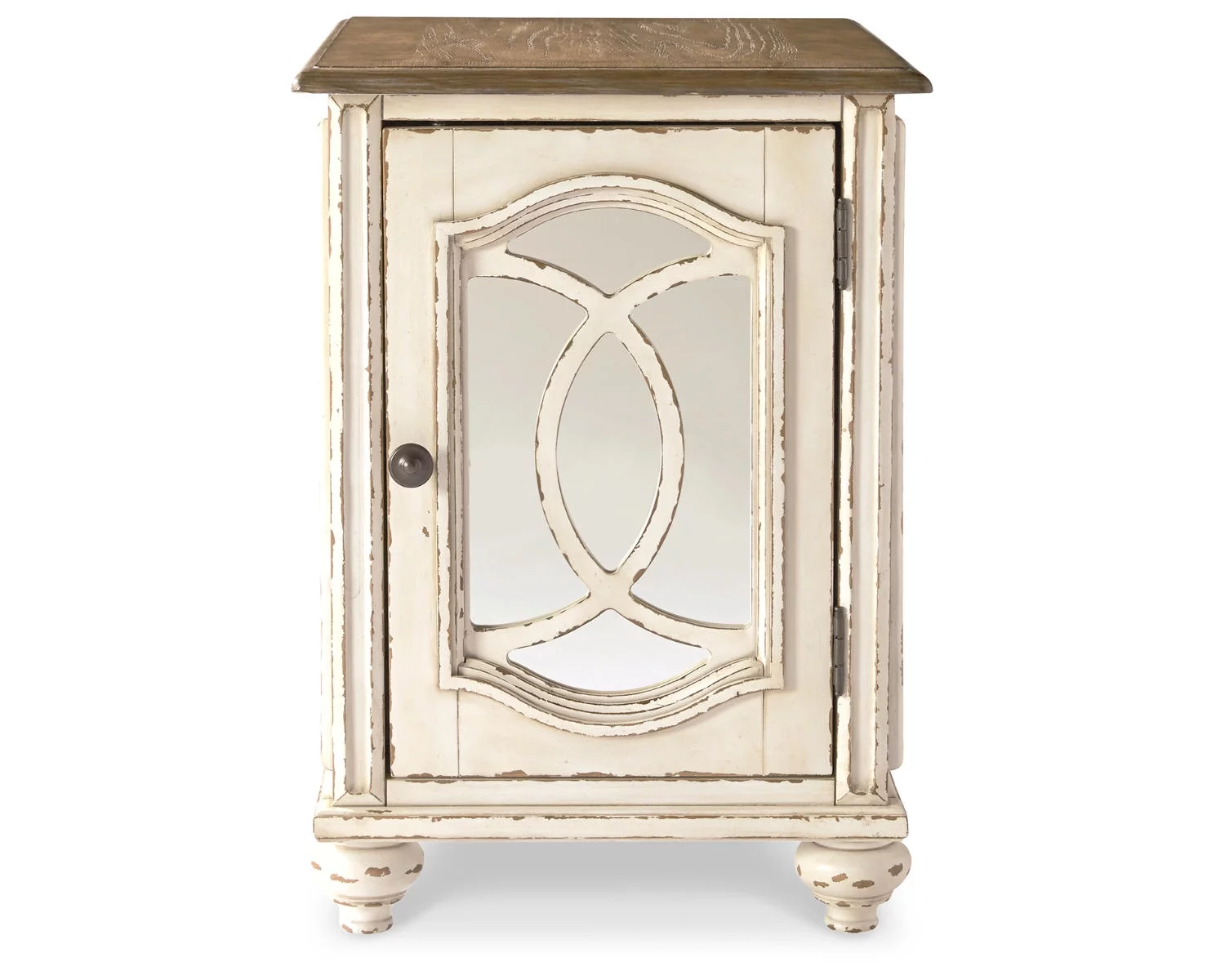 Signature Design by Ashley Casual Realyn Chairside End Table  White/Brown