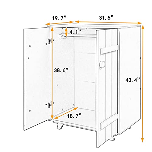 Merax Wooden Wardrobe Cabinet with Hanging Rod, Wood Closet for Bedroom Storage Armoires with Doors, White