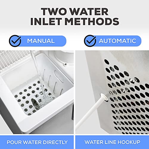 Igloo Electric Countertop Ice Maker Machine - Automatic and Portable - 33 Pounds in 24 Hours - Ice Cube Maker - Ice Scoop and Basket - Ideal for Iced Coffee and Cocktails - Stainless Steel