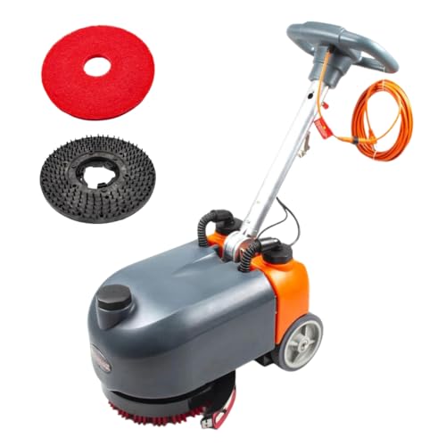 RT15 Walk Behind Floor Scrubber Machine for Industrial Commercial Use, 14" Scrubbing Width, 18" Suction Width, Clean up to 14500 sqft/h