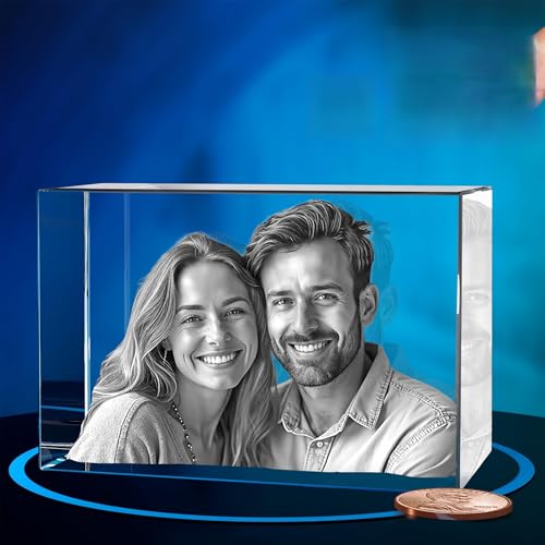 ArtPix 3D Premium Crystal Photo, Personalized Gifts for Mom, Women, Wife, Men, Her, Husband,Grandma, Great Customized Gift With Your Own Photo, Custom Birthday 3D Picture Rectangle, Couples Gifts