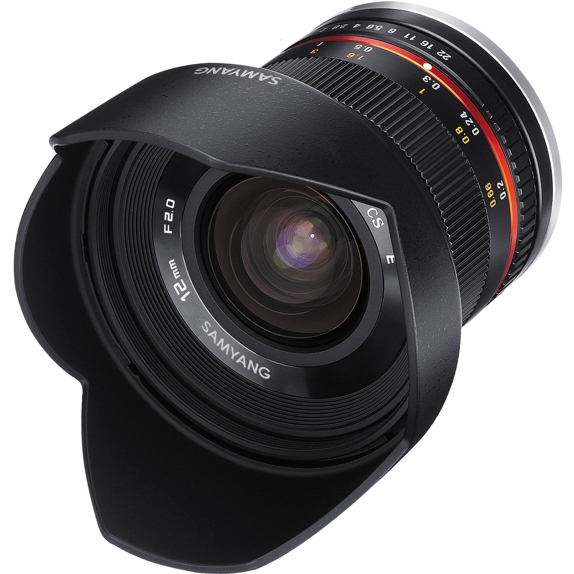 Samyang 12mm F2.0 NCS CS Ultra Wide Angle Lens for Micro 4/3 Cameras Black