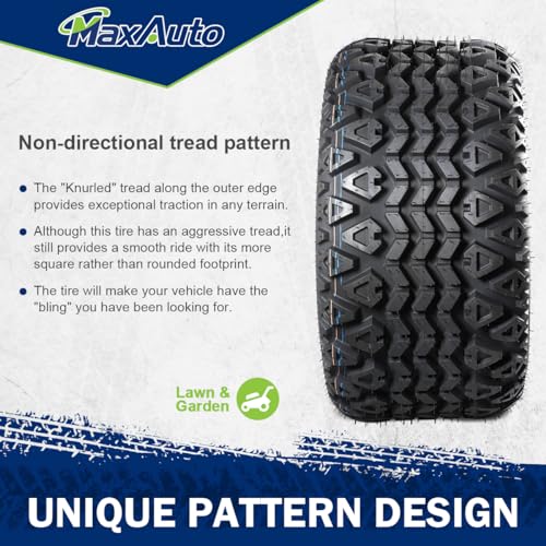 MaxAuto AT22X9.50-10 ATV Tire,22x9.5x10 Tire Replacement for All Trail Rear Tire,Lawn Mower Tractor Tire,Golf Cart Turf Tire,4-Ply Tubeless