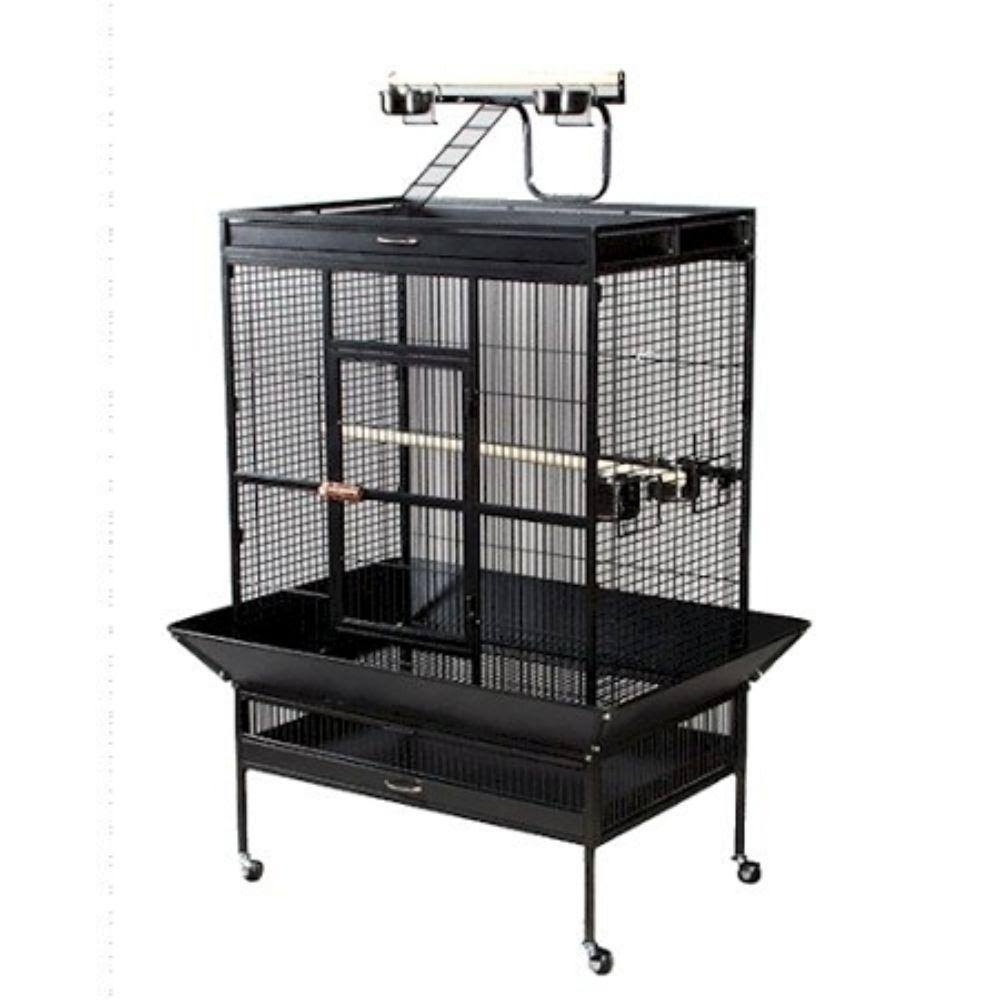 Prevue Hendryx Select Wrought Iron Parrot Bird Cage, Pewter