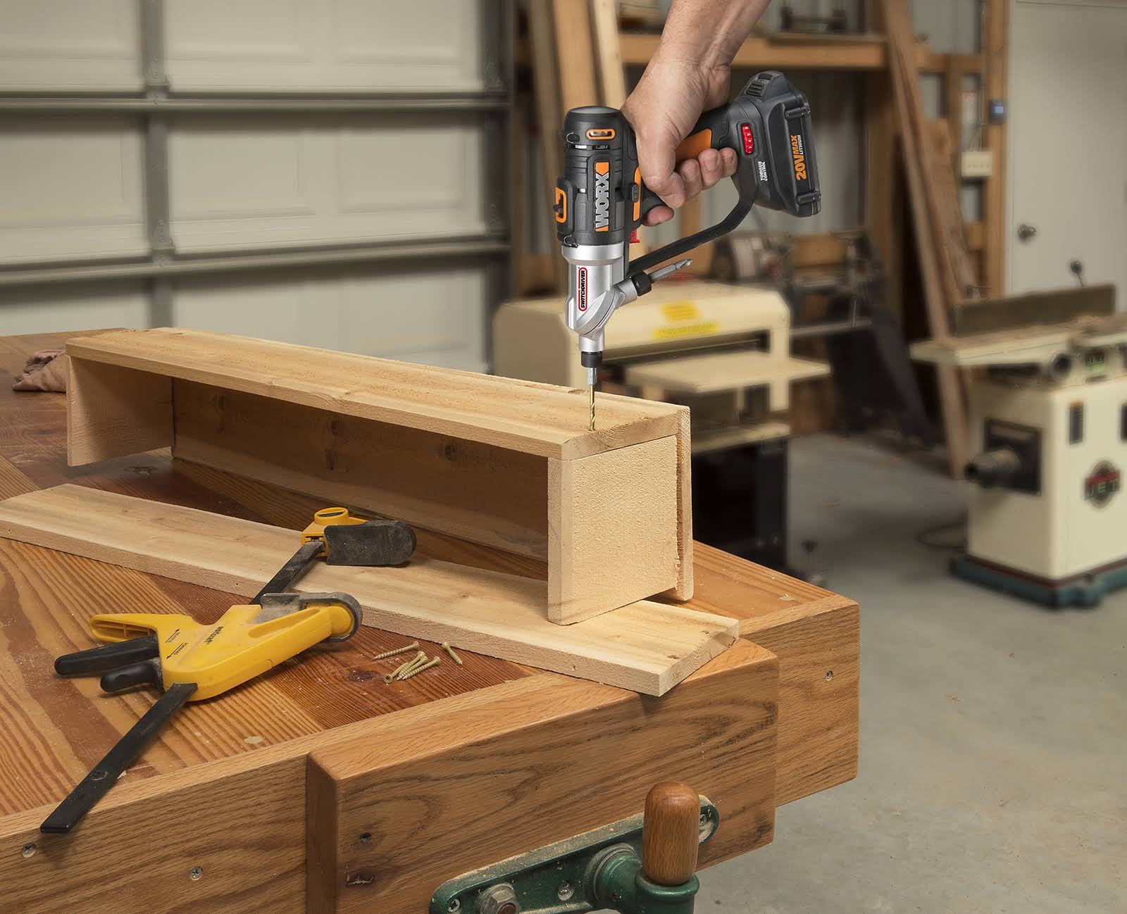 Worx WX176L.1 - 20-Volt Switchdriver Cordless 1/4 in. Drill and Driver with 67-Piece Accessory Kit