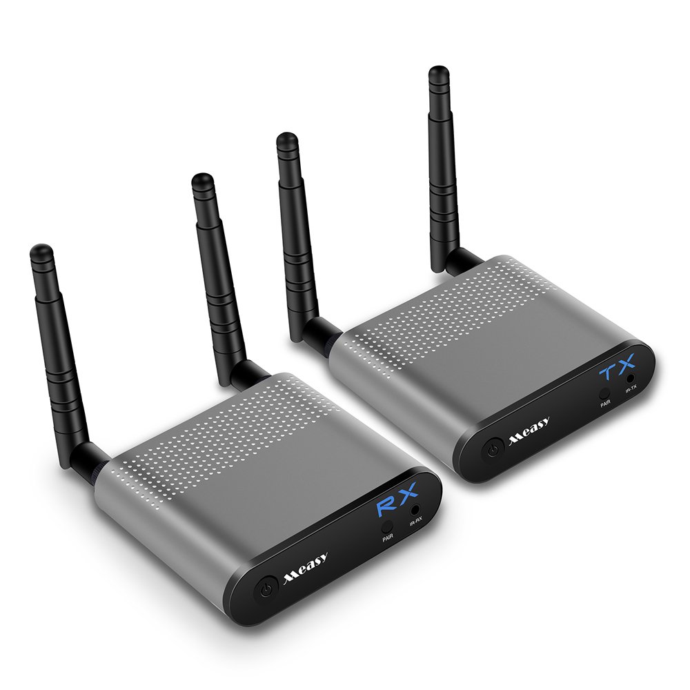 Wireless HD Transmitter and Receiver Wireless HD Extender Wireless HD Sender 2.4G/5.8G up to 100M/330FT HDMI Wireless Audio Video for HD TV / Projector Maybe delay