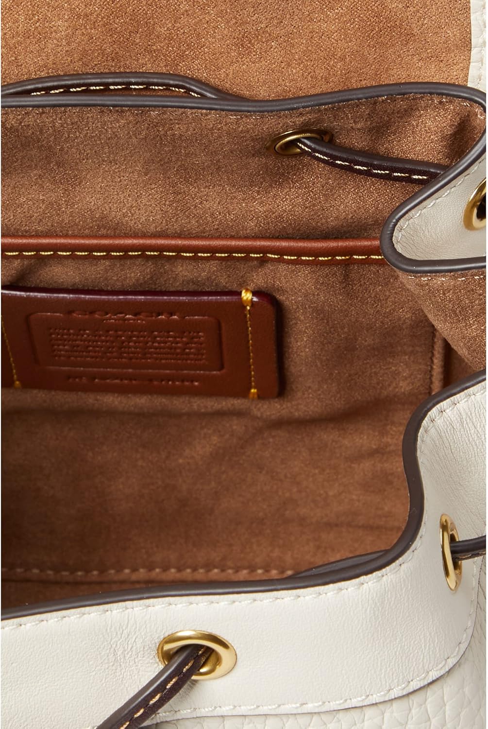 Coach Color-Block Leather Riya Backpack 21 Chalk Multi One Size