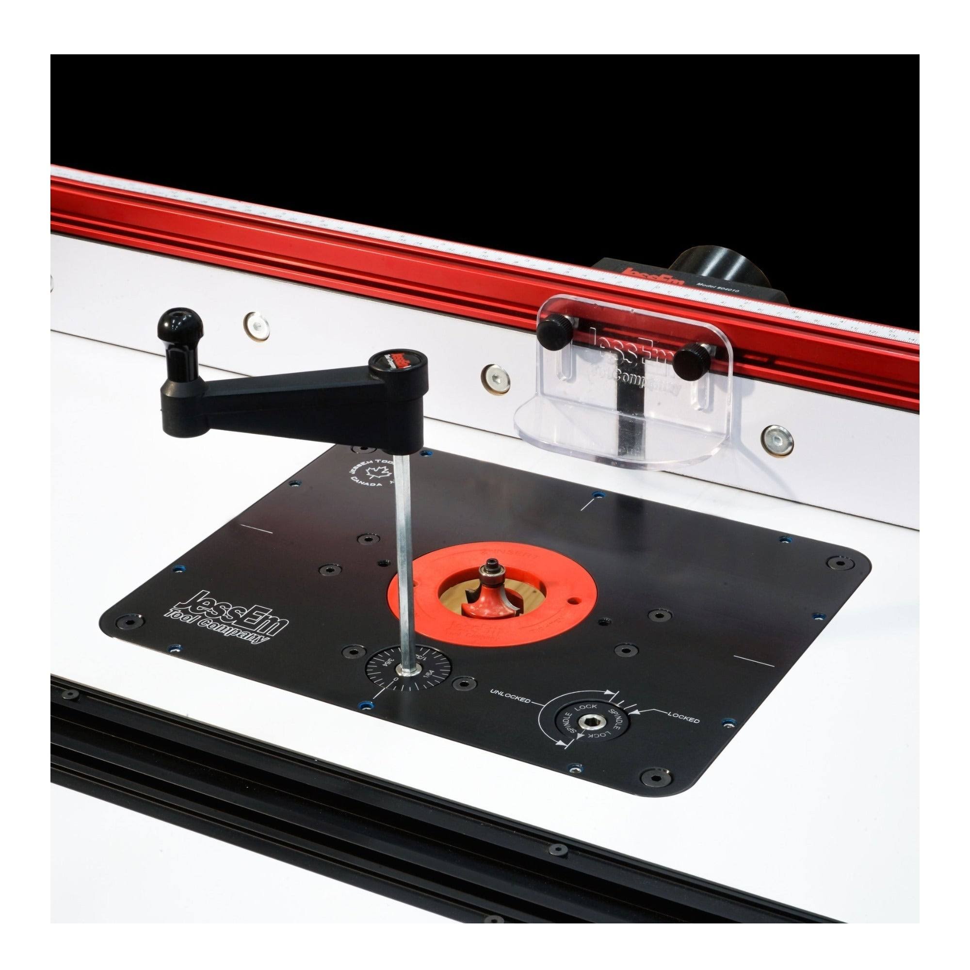 JessEm 02120 Mast-R-Lift II Router Lift with 9-1/4-Inch by 11-3/4-Inch Top Plate