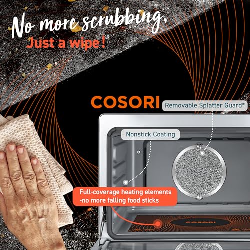 COSORI 13-In-1 26-Quart Ceramic Toaster Oven Air Fryer Ceramic Dropdown Door countertop oven