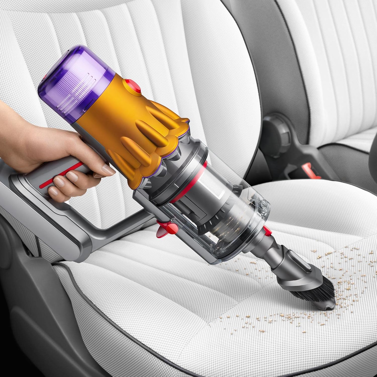 Dyson V12 Detect Slim Cordless Vacuum Cleaner,Yellow/Iron (Renewed), Large