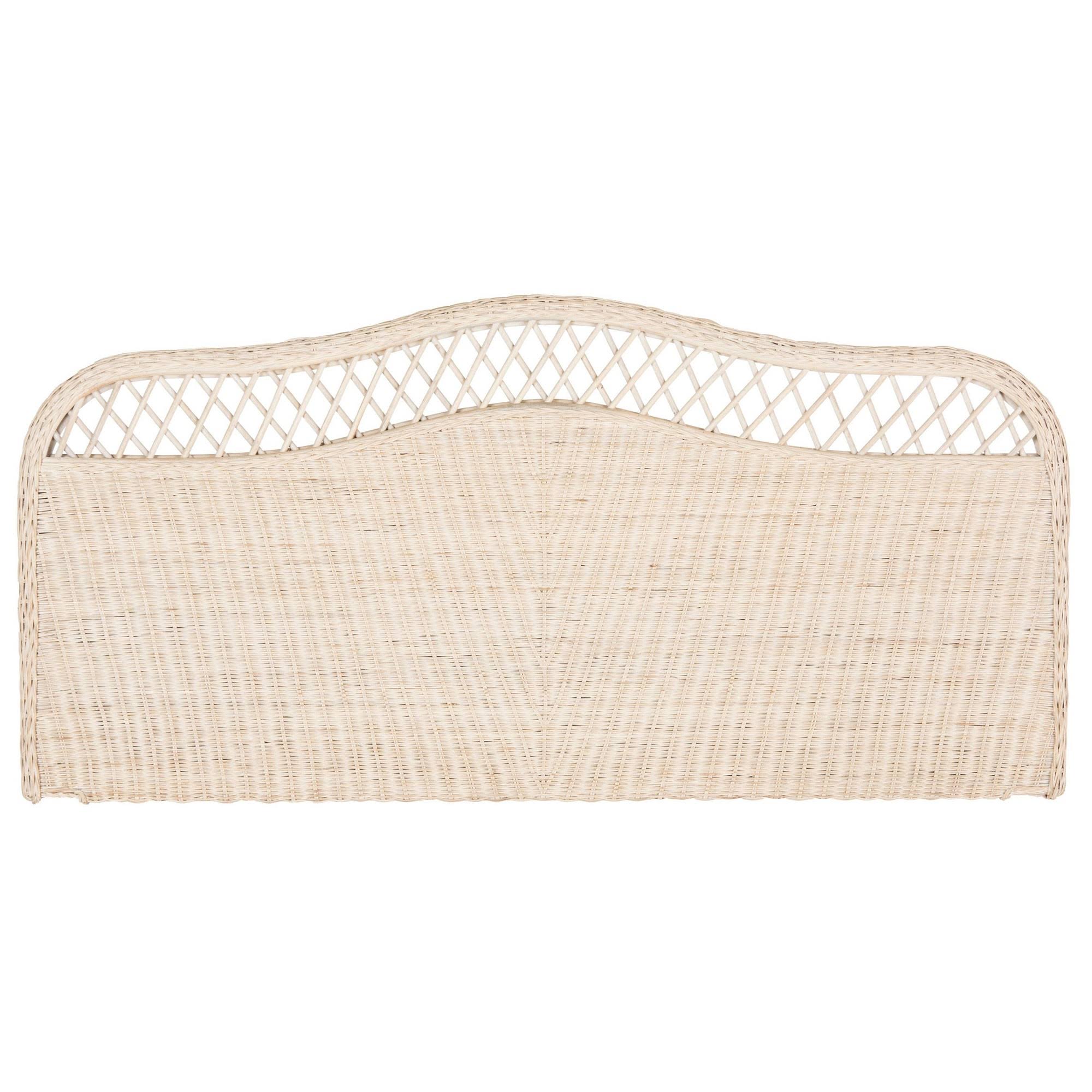 Sephina Rattan Headboard - King - White Washed - Safavieh